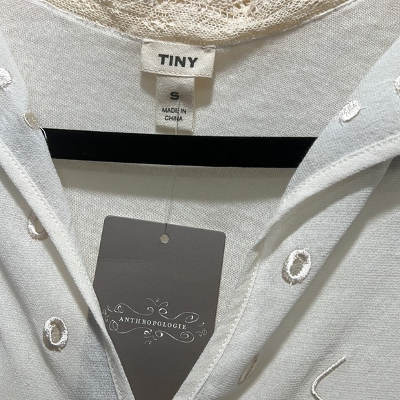 Anthropologie/Tiny Brand Ivory Lace Crochet Sleeveless Top, Size Small - Picture 6 of 10